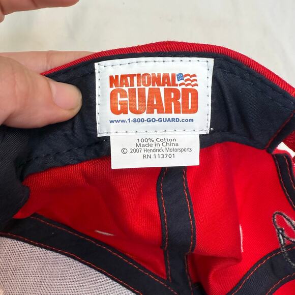 Vintage 2007 Dale Earnhardt Jr. #88 National Guard NASCAR Hat Red Blue Hendrick - Picture 4 of 4